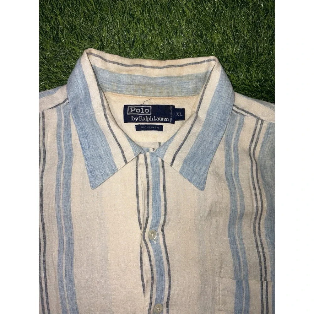 Vintage 90s Polo Ralph Lauren Button Down Shirt Men's XL Made In Singapore